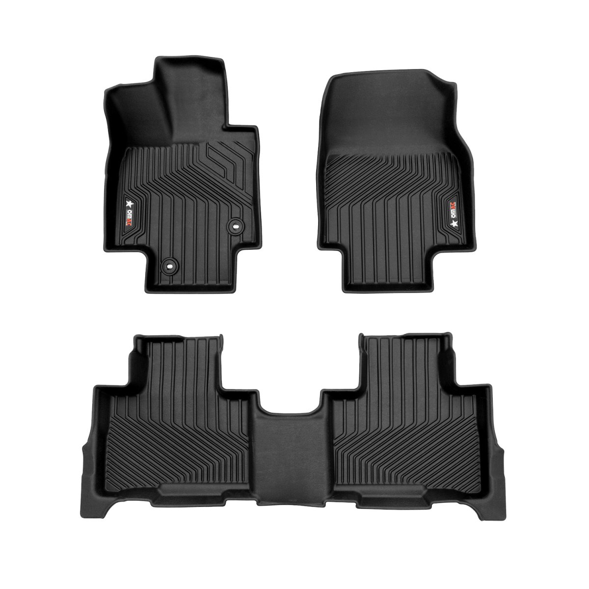 Toyota Highlander Floor Mats - Front + Rear - Omac - Texan - 2020-2025 Toyota Highlander Floor Mats - Front + Rear - Omac - Texan - 2020-2025